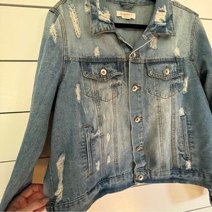 Ci Sono distressed denim jean jacket size XL